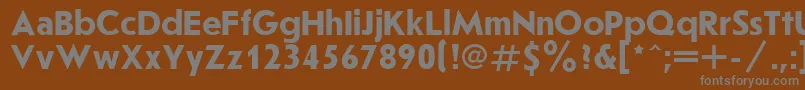 フォントJournalSansserifBold.001.001 – 茶色の背景に灰色の文字