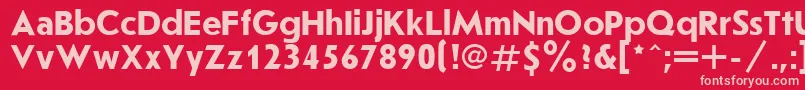 JournalSansserifBold.001.001 Font – Pink Fonts on Red Background