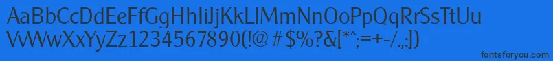 CleargothicserialLightRegular Font – Black Fonts on Blue Background