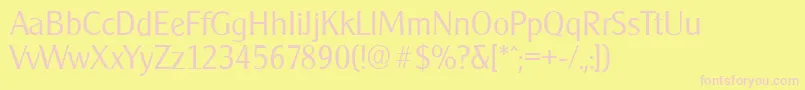 CleargothicserialLightRegular Font – Pink Fonts on Yellow Background