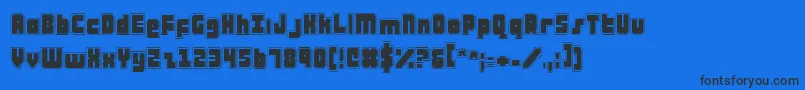 AlphaTaurusPro Font – Black Fonts on Blue Background