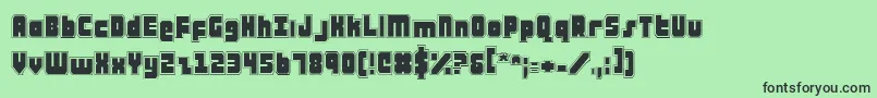 AlphaTaurusPro Font – Black Fonts on Green Background