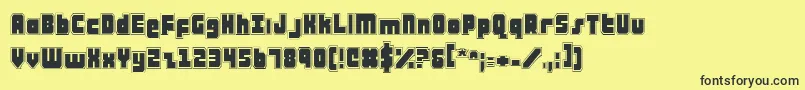 AlphaTaurusPro Font – Black Fonts on Yellow Background