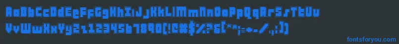 AlphaTaurusPro Font – Blue Fonts on Black Background