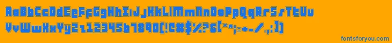 フォントAlphaTaurusPro – オレンジの背景に青い文字