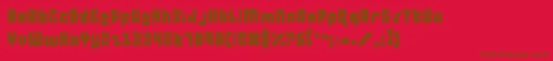 AlphaTaurusPro Font – Brown Fonts on Red Background