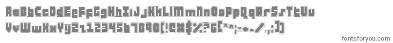 AlphaTaurusPro-fontti – harmaat kirjasimet valkoisella taustalla