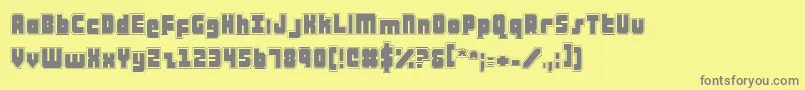 AlphaTaurusPro Font – Gray Fonts on Yellow Background