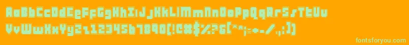 AlphaTaurusPro Font – Green Fonts on Orange Background