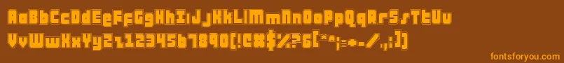 AlphaTaurusPro Font – Orange Fonts on Brown Background