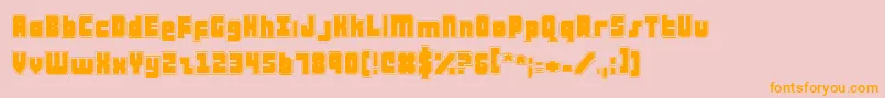 AlphaTaurusPro Font – Orange Fonts on Pink Background