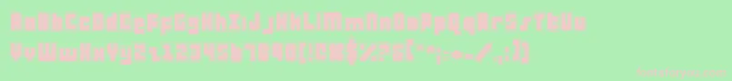 AlphaTaurusPro Font – Pink Fonts on Green Background