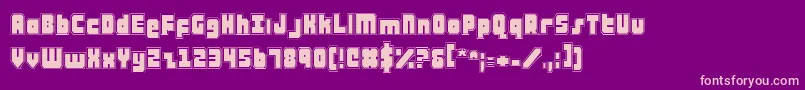 AlphaTaurusPro Font – Pink Fonts on Purple Background