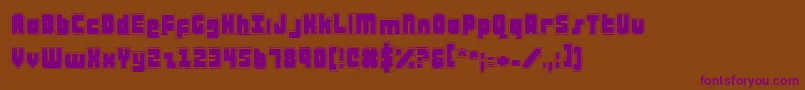 AlphaTaurusPro Font – Purple Fonts on Brown Background