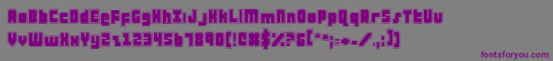 フォントAlphaTaurusPro – 紫色のフォント、灰色の背景