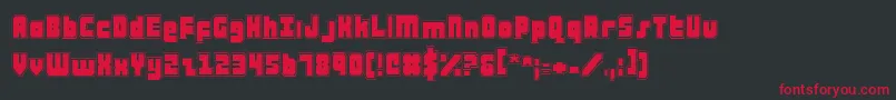 AlphaTaurusPro Font – Red Fonts on Black Background
