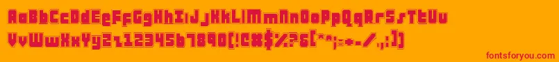 AlphaTaurusPro Font – Red Fonts on Orange Background