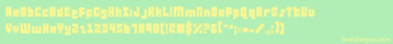 AlphaTaurusPro Font – Yellow Fonts on Green Background