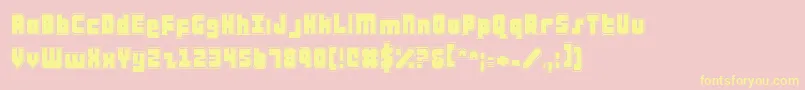 AlphaTaurusPro Font – Yellow Fonts on Pink Background