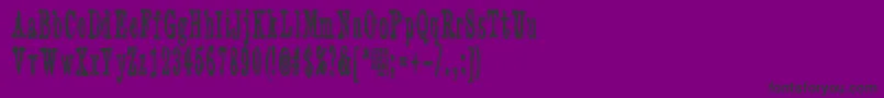 3TimesRecycledOldNewspaper-fontti – mustat fontit violetilla taustalla