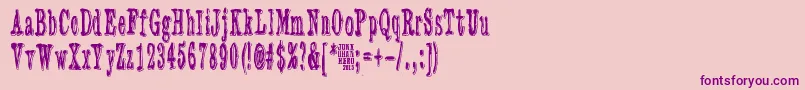 3TimesRecycledOldNewspaper Font – Purple Fonts on Pink Background