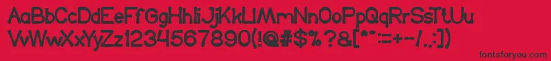 KingOfTheWorld Font – Black Fonts on Red Background