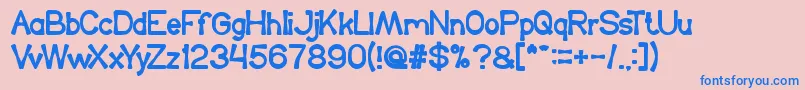 KingOfTheWorld Font – Blue Fonts on Pink Background