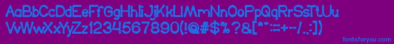 Шрифт KingOfTheWorld – синие шрифты на фиолетовом фоне