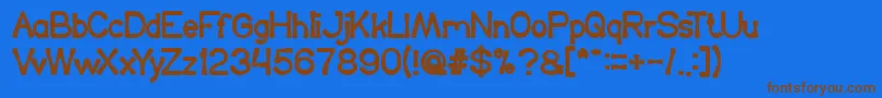 Шрифт KingOfTheWorld – коричневые шрифты на синем фоне