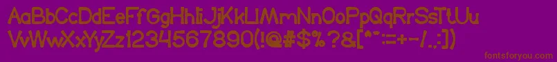 KingOfTheWorld-fontti – ruskeat fontit violetilla taustalla