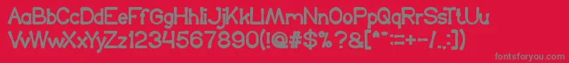 KingOfTheWorld Font – Gray Fonts on Red Background