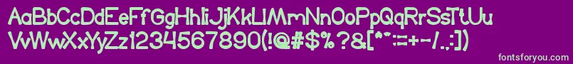 Шрифт KingOfTheWorld – зелёные шрифты на фиолетовом фоне