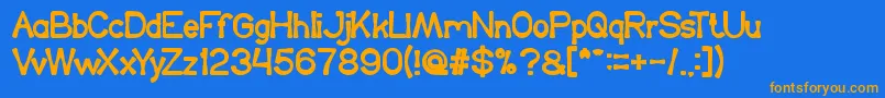 Шрифт KingOfTheWorld – оранжевые шрифты на синем фоне