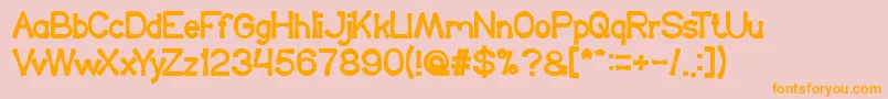 KingOfTheWorld Font – Orange Fonts on Pink Background