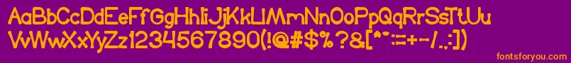 Шрифт KingOfTheWorld – оранжевые шрифты на фиолетовом фоне