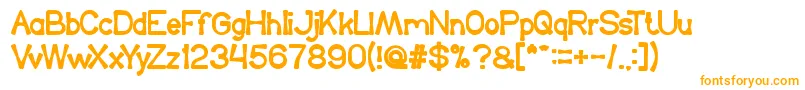 Шрифт KingOfTheWorld – оранжевые шрифты на белом фоне