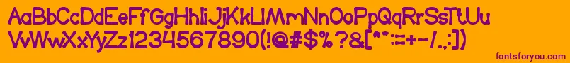 KingOfTheWorld Font – Purple Fonts on Orange Background