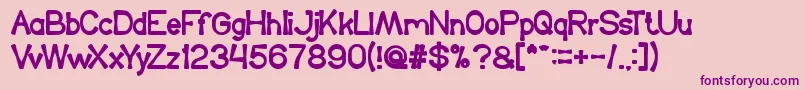 Шрифт KingOfTheWorld – фиолетовые шрифты на розовом фоне