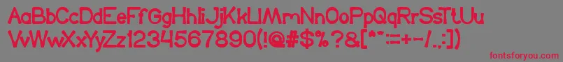 KingOfTheWorld Font – Red Fonts on Gray Background