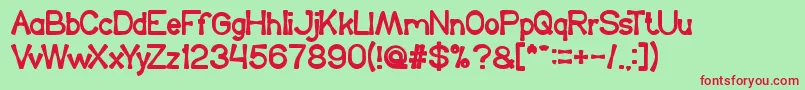 KingOfTheWorld Font – Red Fonts on Green Background