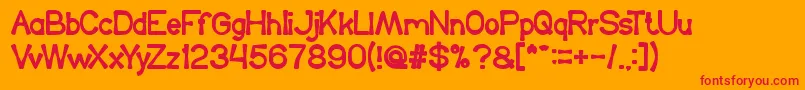 KingOfTheWorld Font – Red Fonts on Orange Background
