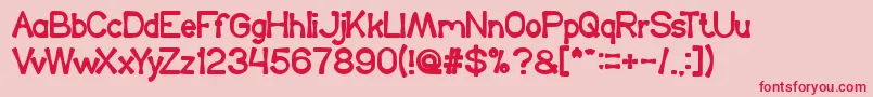 KingOfTheWorld Font – Red Fonts on Pink Background
