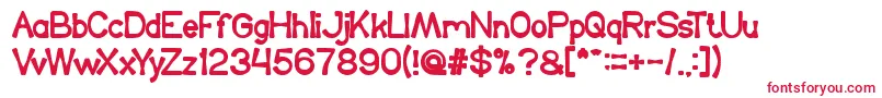 KingOfTheWorld Font – Red Fonts on White Background