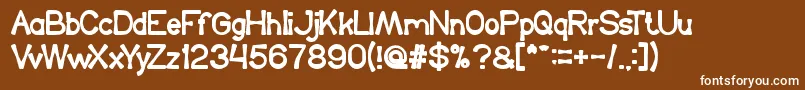 Шрифт KingOfTheWorld – белые шрифты на коричневом фоне