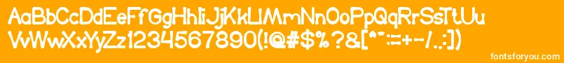 Шрифт KingOfTheWorld – белые шрифты на оранжевом фоне