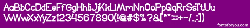 Шрифт KingOfTheWorld – белые шрифты на фиолетовом фоне