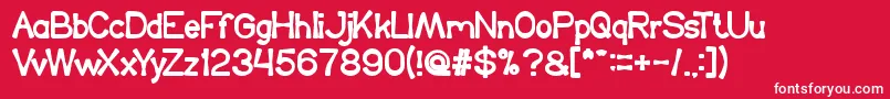 KingOfTheWorld Font – White Fonts on Red Background