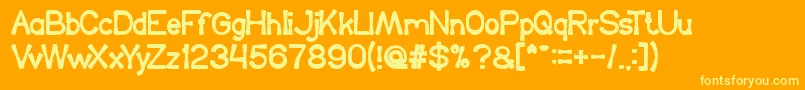 Шрифт KingOfTheWorld – жёлтые шрифты на оранжевом фоне