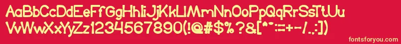 KingOfTheWorld Font – Yellow Fonts on Red Background