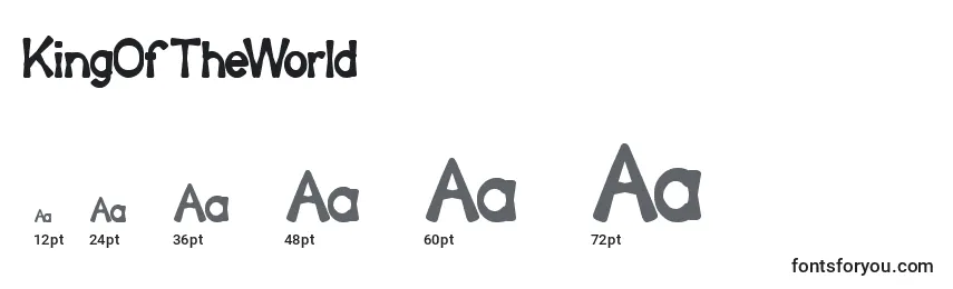 KingOfTheWorld Font Sizes